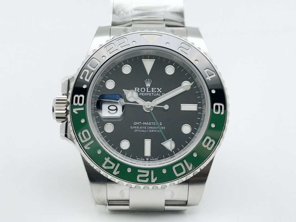 GMT Master II, 126720, Green/Black Sprite, 904L SS, Clean Factory, Oyster Bracelet, VR3186