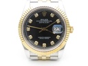 DateJust 126233, 36mm, Gold Plated, Black Dial, Diamond Markers on Jubilee Bracelet