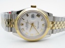 DateJust 126233, 36mm, Gold Plated, White Dial, Roman Markers on Jubilee Bracelet