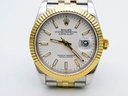 DateJust 126233, 36mm, Gold Plated, White Dial, Stick Markers on Jubilee Bracelet