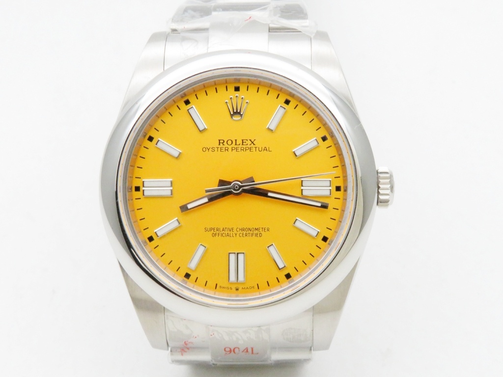 Oyster Perpetual 124300, 41mm, Yellow Dial