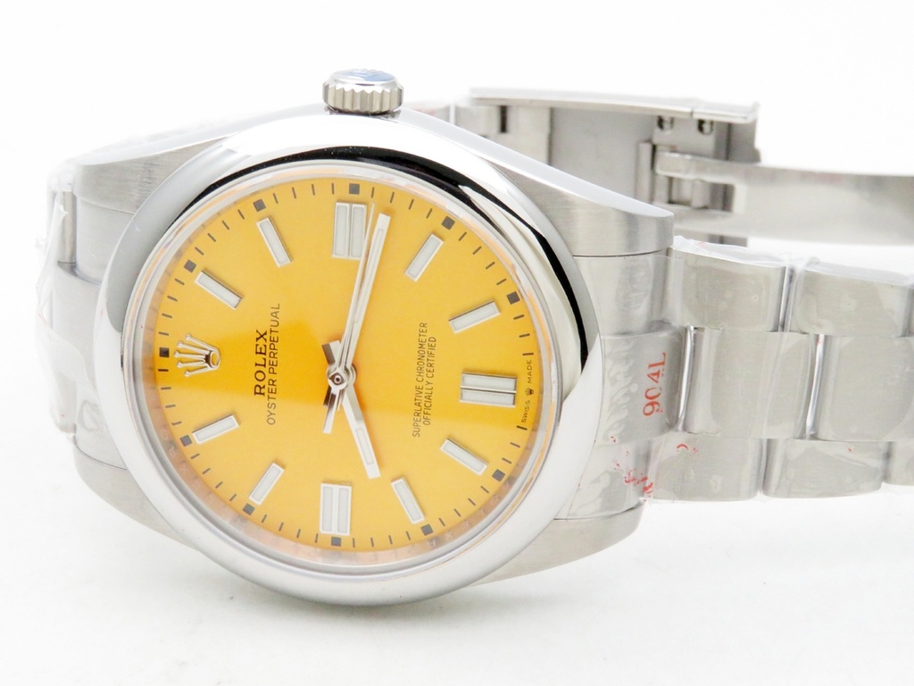 Oyster Perpetual 124300, 41mm, Yellow Dial