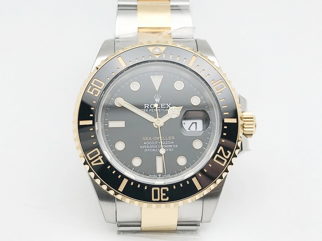 Sea Dweller 126603, Black Dial on Stainless Steel/Yellow Gold Oyster Bracelet