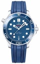 Seamaster Diver 300M ZF 1:1 Best Edition Blue Ceramic Blue Dial on Blue Rubber Strap A8800