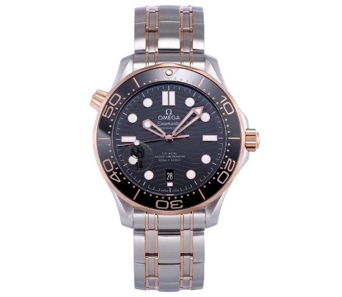 Seamaster Diver 300M SS/RG VSF 1:1 Best Edition RG Bezel Black Dial on SS/RG Bracelet A8800