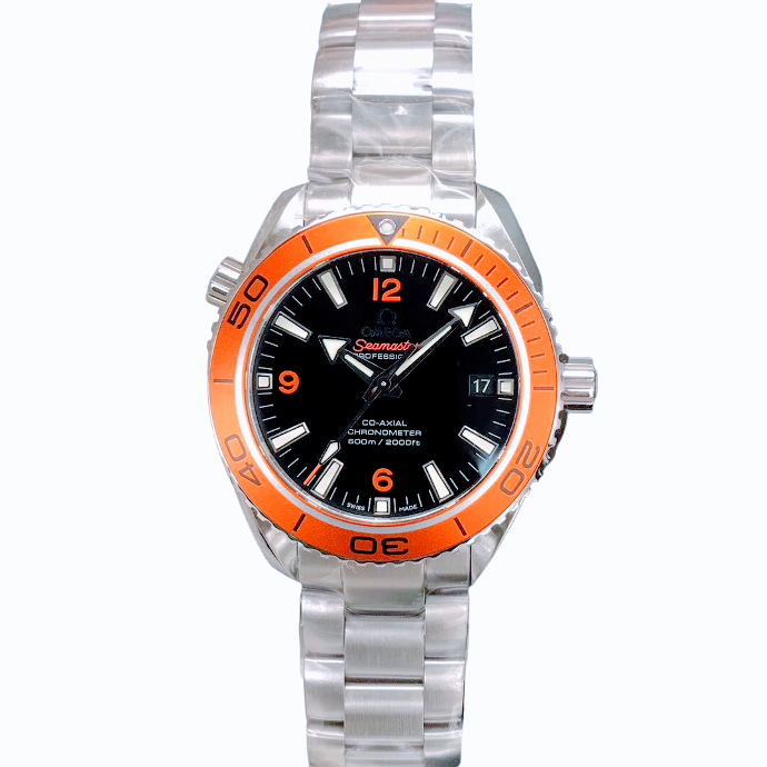 Planet Ocean Professional Orange Bezel 42mm 1:1 VSF Best Edition on SS Bracelet A8500 Super Clone