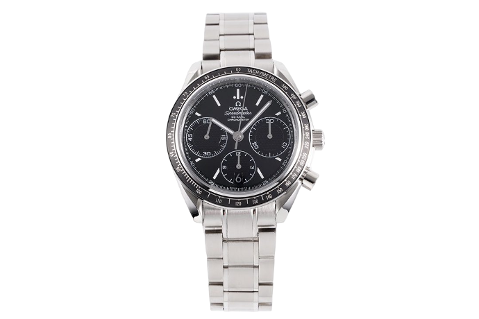 Omega HRF Speedmaster Racing Chronograph 40 Black Dial Black Tachymeter Bezel on SS Bracelet C3330