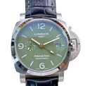 PAM1056 V GMT VSF 1:1 Best Edition Green Dial on Black Leather Strap P.9011 Super Clone