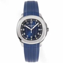 Aquanaut 5168 SS 3KF 1:1 Best Edition Blue Textured Dial on Blue Rubber Strap A324 Clone