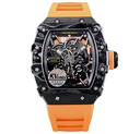 RM035-02 KVF Skeleton Dial Orange on Orange Rubber Strap MIYOTA8215 V3