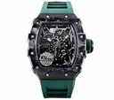 RM035-02 KVF Skeleton Dial Green on Green Rubber Strap MIYOTA8215 V3