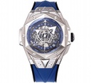 Big Bang Sang Bleu II Chrono BBF SS Bezel Blue Dial on Blue Rubber Strap HUB1240