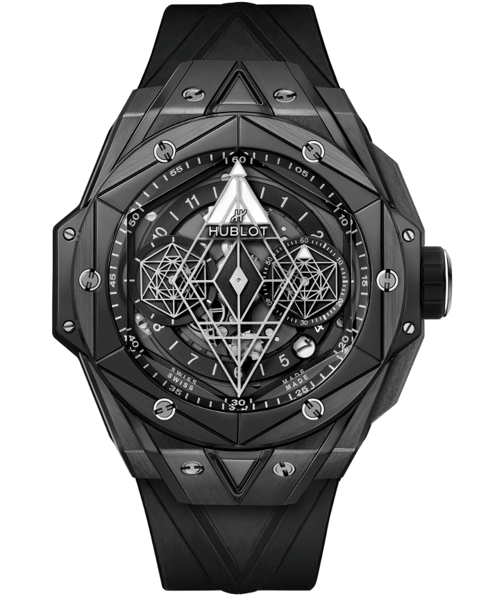 Big Bang Sang Black Ceramic ZF on Black Rubber Strap A1240