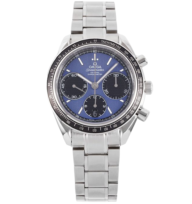 Speedmaster Racing Chronograph, Blue Dial, Black Tachymeter Bezel