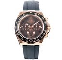 Daytona 116515 RG, JH, Brown Dial on Black Rubber Strap, A4130