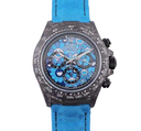 Daytona DIW Carbon, OM, Light Blue Dial on Light Blue Nylon Strap, A7750