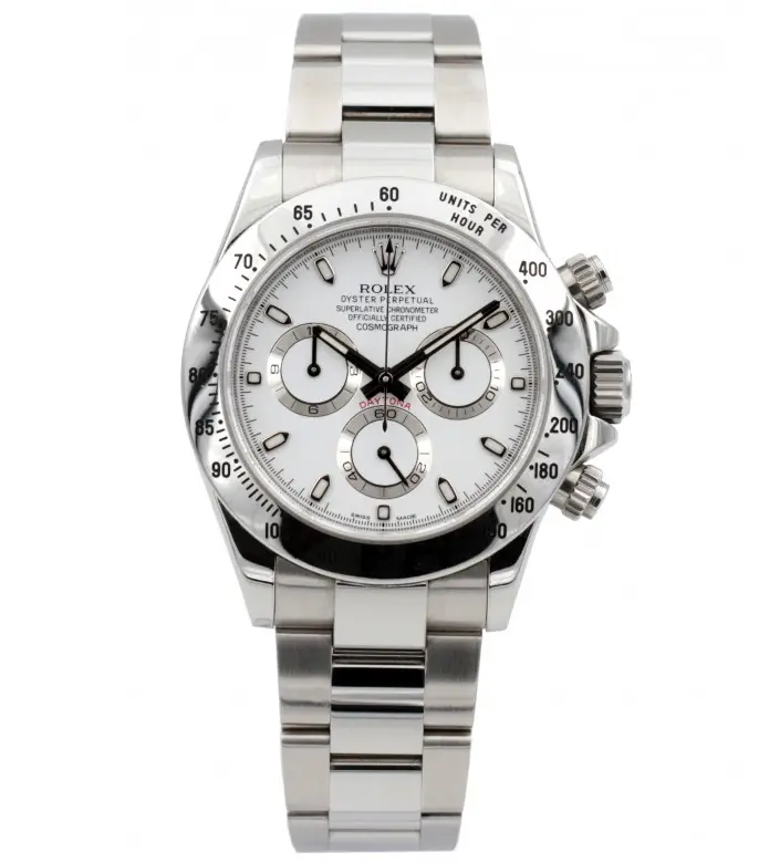 Daytona 116520, 904L Stainless Steel, White Dial