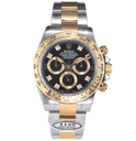 Daytona 116503, Clean Factory, Black Diamonds Dial on SS/YG Oyster Bracelet, A4130