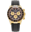 Daytona 116518, Black/Gold Dial on Black Oysterflex Strap