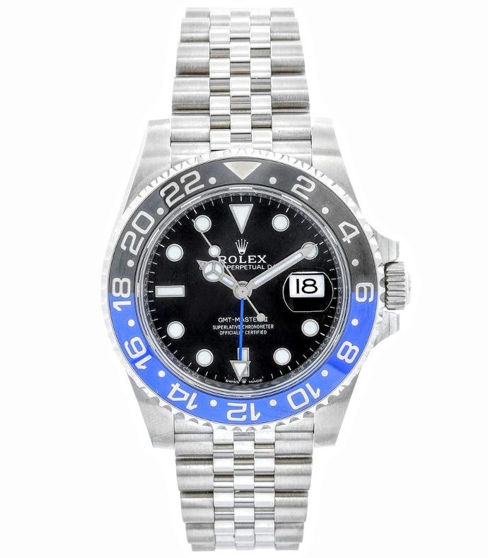 GMT Master II 126710, BLNR, Black/Blue "Batman", 904L Stainless Steel, Jubilee Bracelet