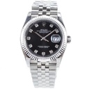 DateJust 126234, 36mm, Black Dial, Diamond Markers on Jubilee Bracelet