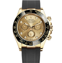 Daytona 116518, Noob, YG Plated 904L SS Case, Goid Diamond Dial on Black Rubber Strap, SA4130 V4