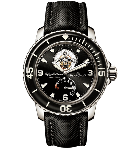 Fifty Fathoms Tourbillon, JBF, Black Dial on Black Nylon Strap