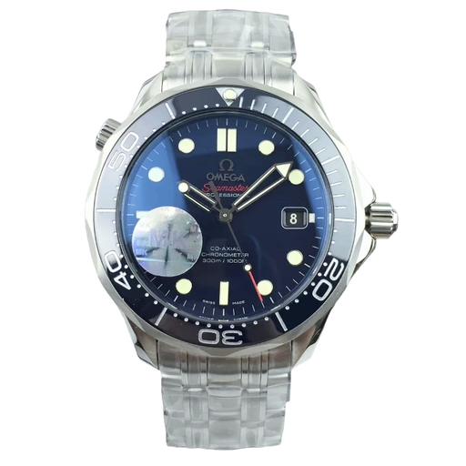 Seamaster 300M Chronometer SS MKF 1:1 Best Edition Ceramic Bezel Blue Dial on SS Bracelet A2824