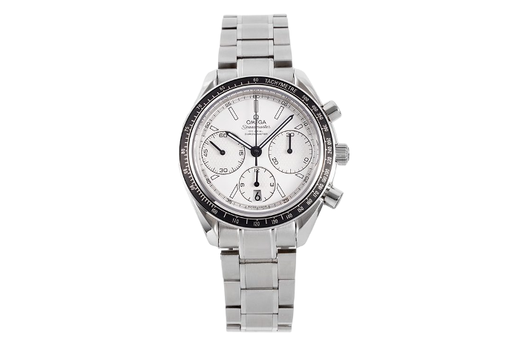 Omega HRF Speedmaster Racing Chronograph 40 White Dial Black Tachymeter Bezel on SS Bracelet C3330