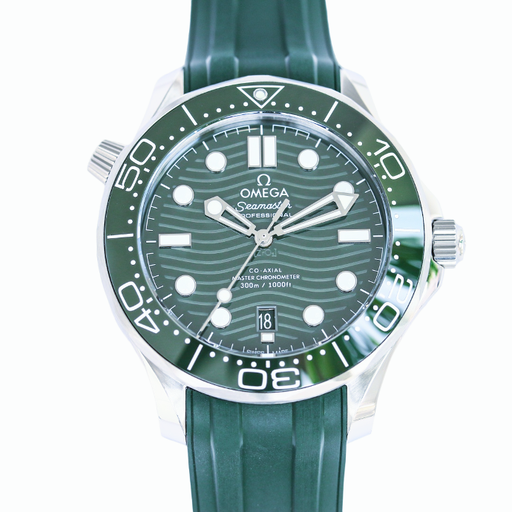 Seamaster Diver 300M ZF 1:1 Best Edition Green Ceramic Green Dial on Green Rubber Strap A8800