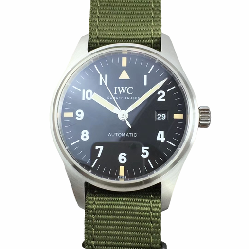 Mark XVIII “TRIBUTE TO MARK XI” IW327007 M+F, Black Dial on Green Nylon Strap A35111