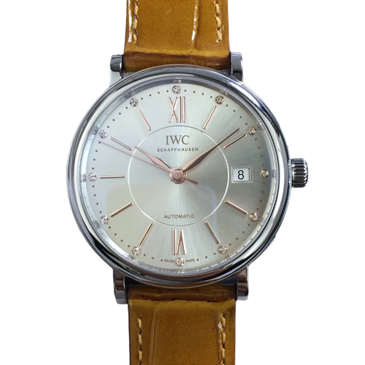 Portofino Automatic, MK, Silver Dial on Brown Leather Strap MIYOTA 9015