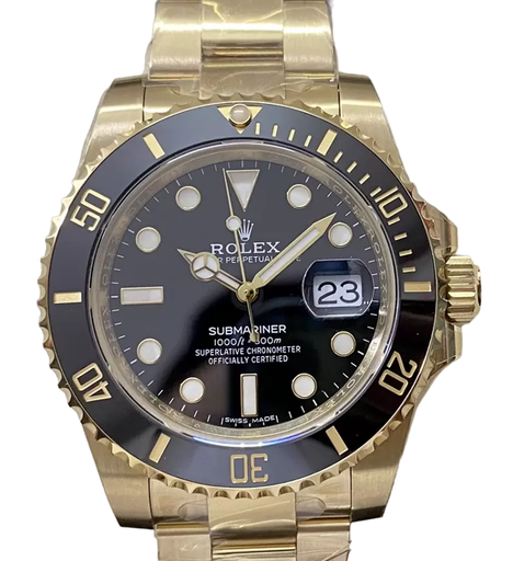 Submariner 116618, Black Ceramic YG Plated 904L SS, Clean Factory, VS3135