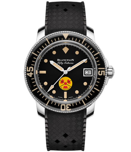 Fifty Fathoms 5008E, No Rad, GSF, Black Dial on Black Rubber Strap, A1151