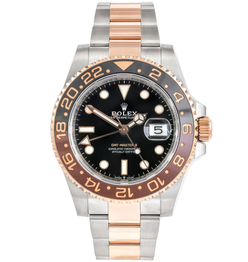 GMT Master II, 126711, CHNR Black/Brown SS/RG Bracelet