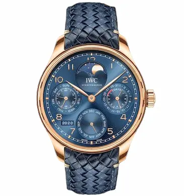 Portugieser Perpetual Calendar, RG 5033, Blue Dial on Black Leather Strap, A52610 [APSF]