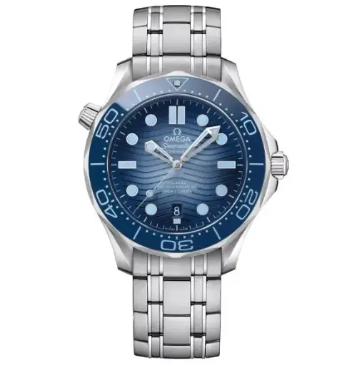 Seamaster 300, Summer Blue Dial on Stainless Steel Bracelet